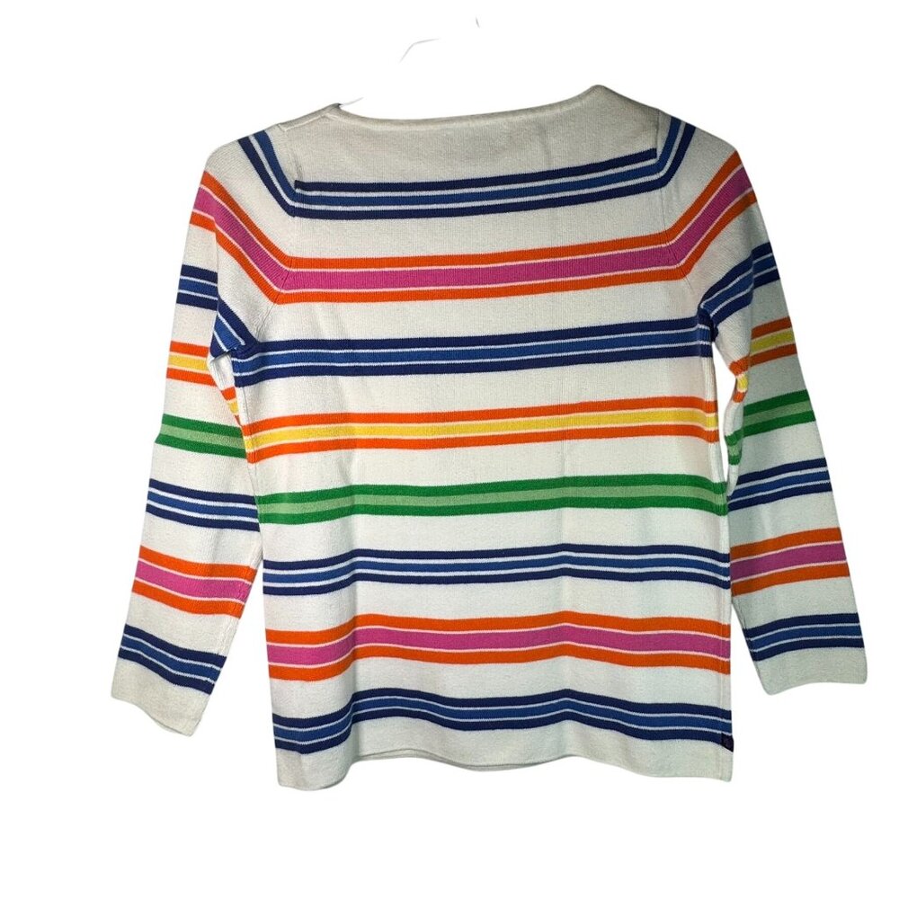 Lauren Ralph Lauren Women's Petites Striped Knit Sweater Size Small Pullover Mul - Picture 2 of 9